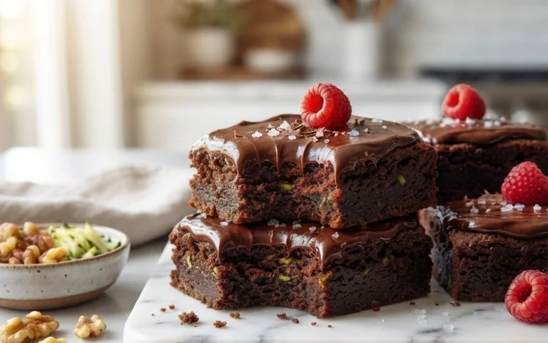 Zucchini Brownies with 1 minute Frosting!