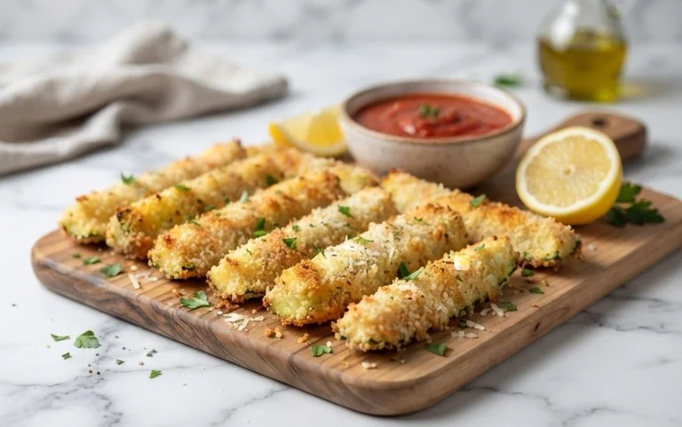Parmesan Crusted Zucchini Sticks